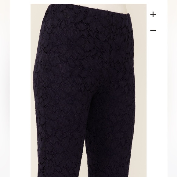 Free People Disco Wild Indigo Lace Flare Pant sz L - Picture 3 of 4